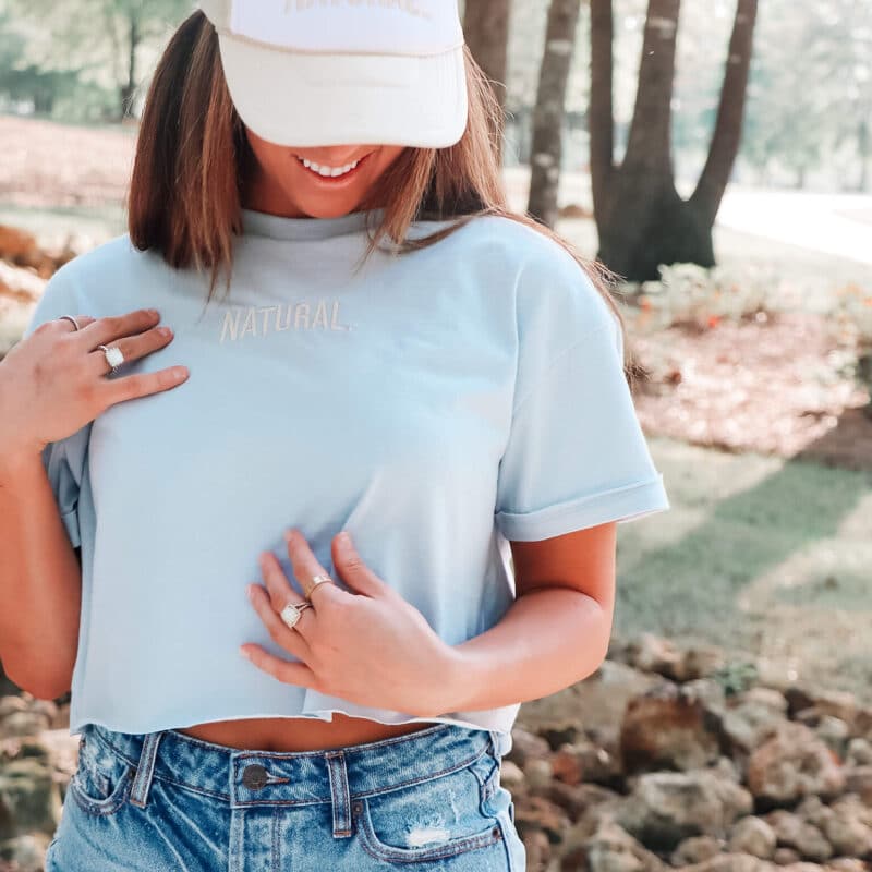 Sky Blue NATURAL. Cropped Tee (1)